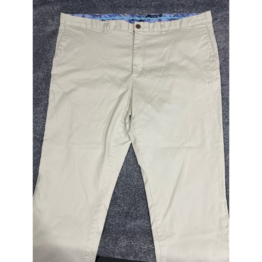 Tommy Bahama Boracay Chino Pants Mens 44x30 Beige Khaki Cotton Tencel Stretch